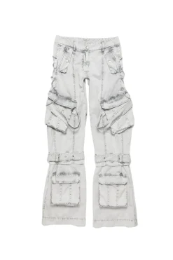 Acne Cargo Twill Trousers Bukse Hvit