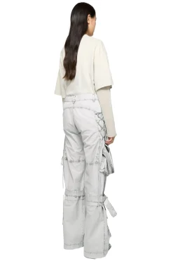 Acne Cargo Twill Trousers Bukse Hvit