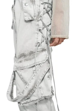 Acne Cargo Twill Trousers Bukse Hvit