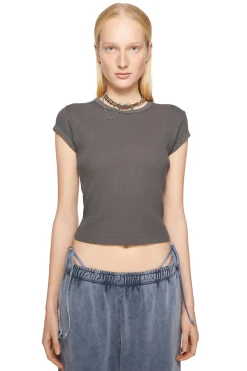 Acne Fitted T-Shirt T-shirt Mørkegrå