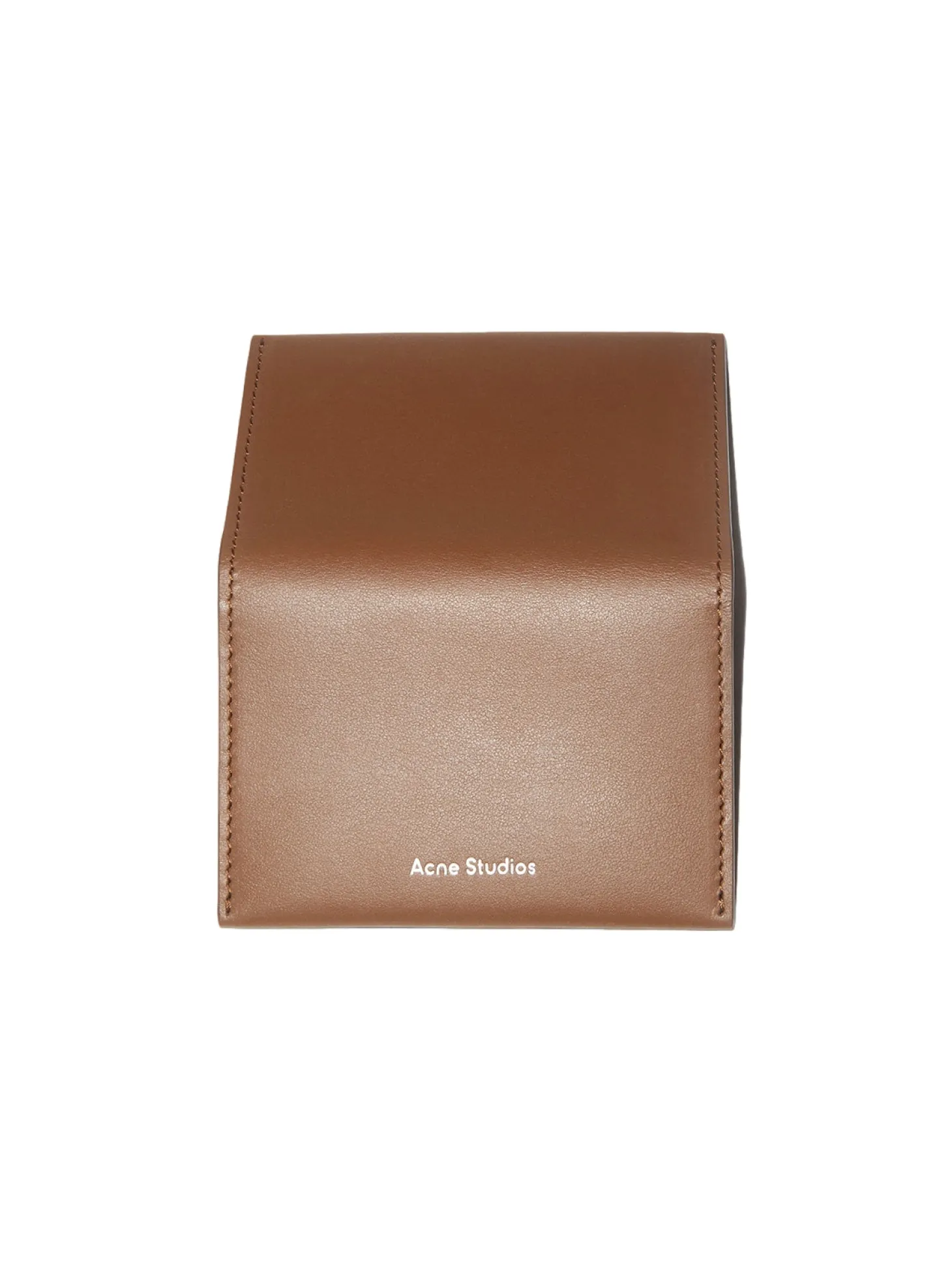 Acne Folded Leather Wallet Lommebok Brun
