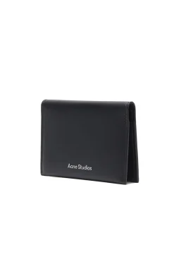Acne Folded Leather Wallet Lommebok Sort