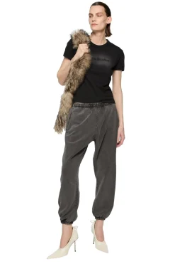 Acne Logo T-shirt - Fitted Fit T-shirt Mørkegrå