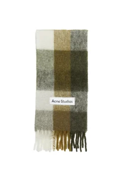 Acne Mohair Checked Scarf Skjerf Ruter