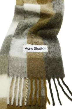 Acne Mohair Checked Scarf Skjerf Ruter