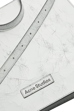 Acne Platt Shoulder Bag Veske Hvit Mønster