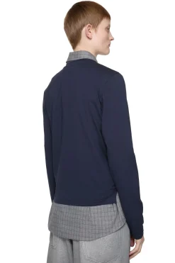 Acne Regular Fit Face Long Sleeve Genser Mørkeblå