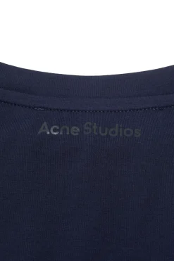 Acne Regular Fit Face Long Sleeve Genser Mørkeblå
