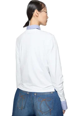 Acne Regular Fit Face Long Sleeve Genser Hvit