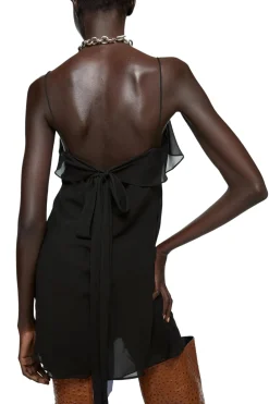 Acne Silk Dress Kjole Sort