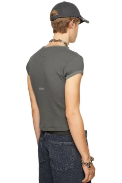 Acne T-Shirt Fitted Unisex Fit T-shirt Gråbrun