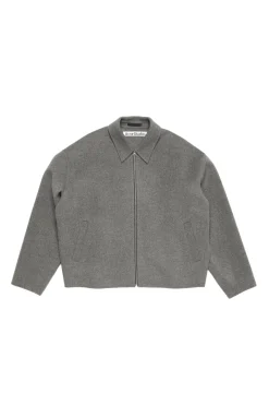 Acne Wool Zipper Jacket Jakke Grå
