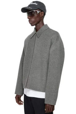 Acne Wool Zipper Jacket Jakke Grå