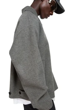 Acne Wool Zipper Jacket Jakke Grå