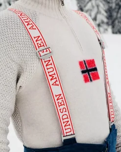 Amundsen Boiled Ski Sweater Mens W Flag Genser Off-White