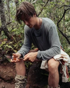 Amundsen Formula Long Sleeve Mens Genser Gråblå