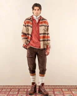 Amundsen Framheim Åkle Shirt Jakke Rødbrun