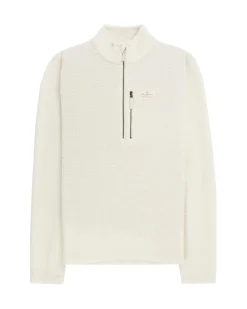 Amundsen Hut Halfzip Mens Genser Off-White