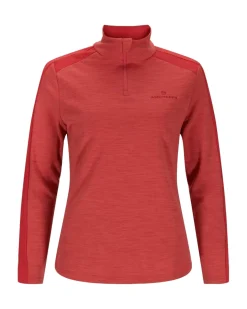 Amundsen 5Mila Half Zip Monochrome Womens Genser Rød