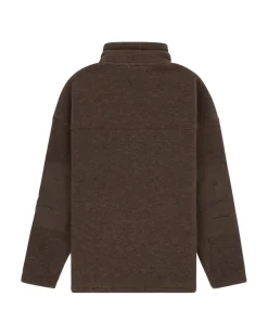 Amundsen V-Bond Waxed Fleece Mens Genser Mørkebrun
