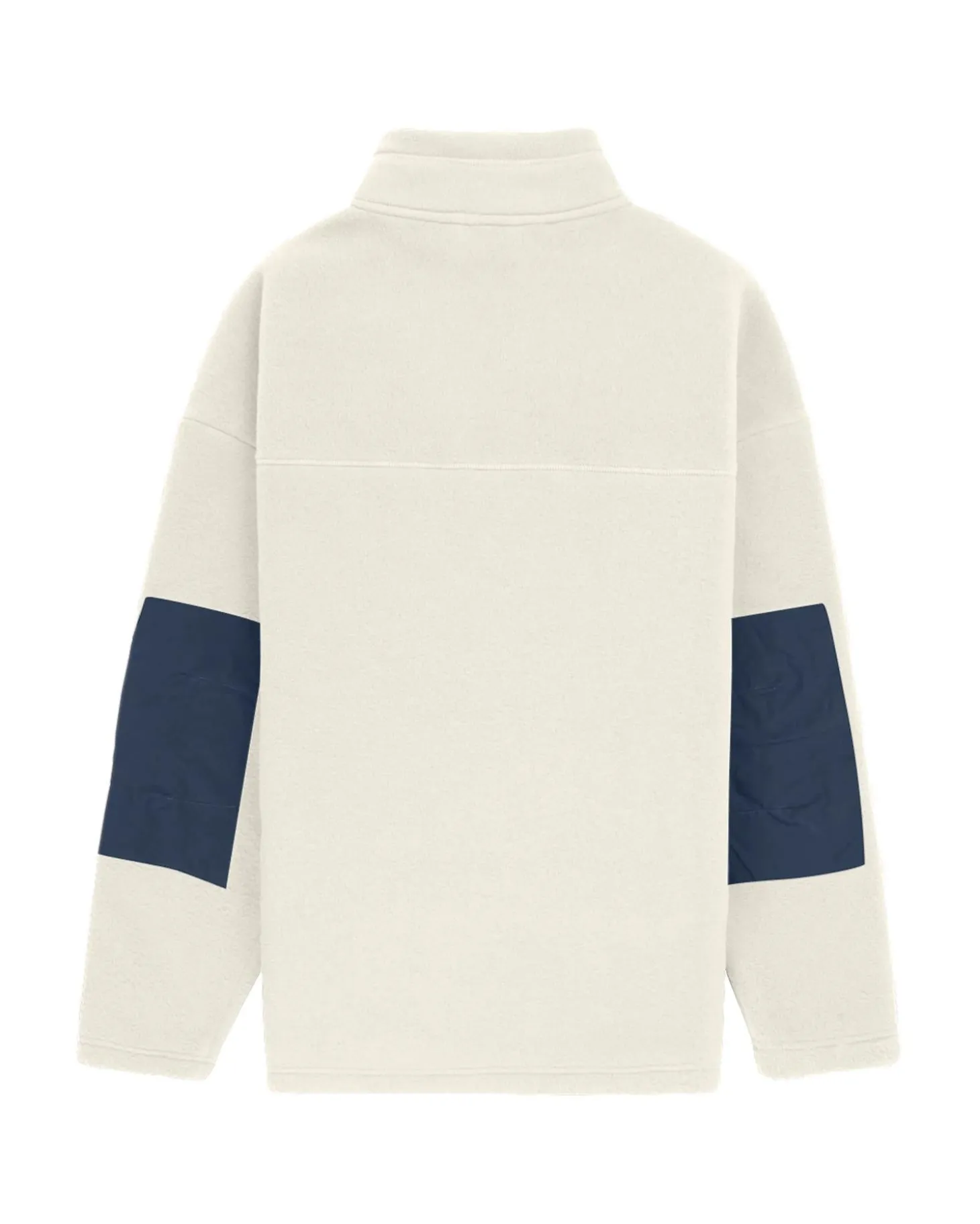 Amundsen V-bond Waxed Fleece Mens Genser Hvit Og Mørkeblå