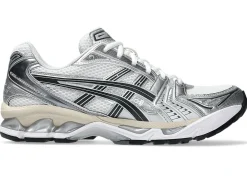 Asics GEL- KAYANO 14 White/Graphite Grey Sko Hvit Og Sølv