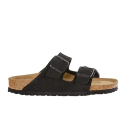 Birkenstock Arizona Suede Leather Regular Sko Sort