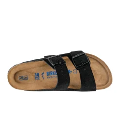 Birkenstock Arizona Suede Leather Narrow Sko Sort