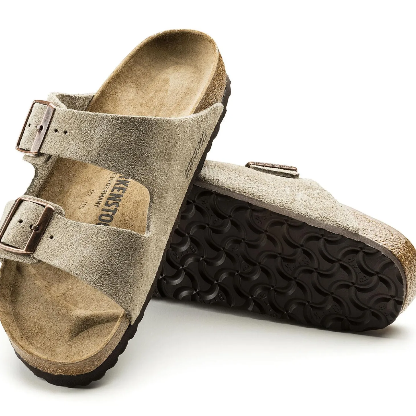 Birkenstock Arizona Suede Narrow Taupe Sko Taupe