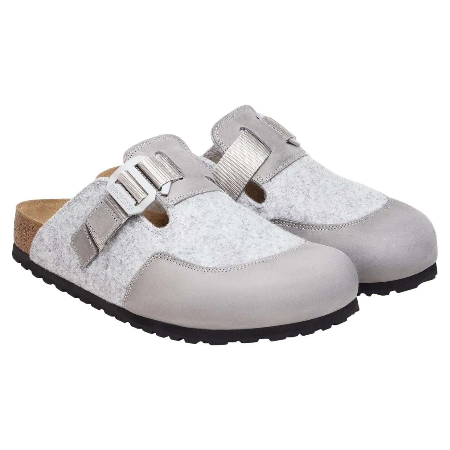 Birkenstock Boston Nova Sko Lys Grå Melert