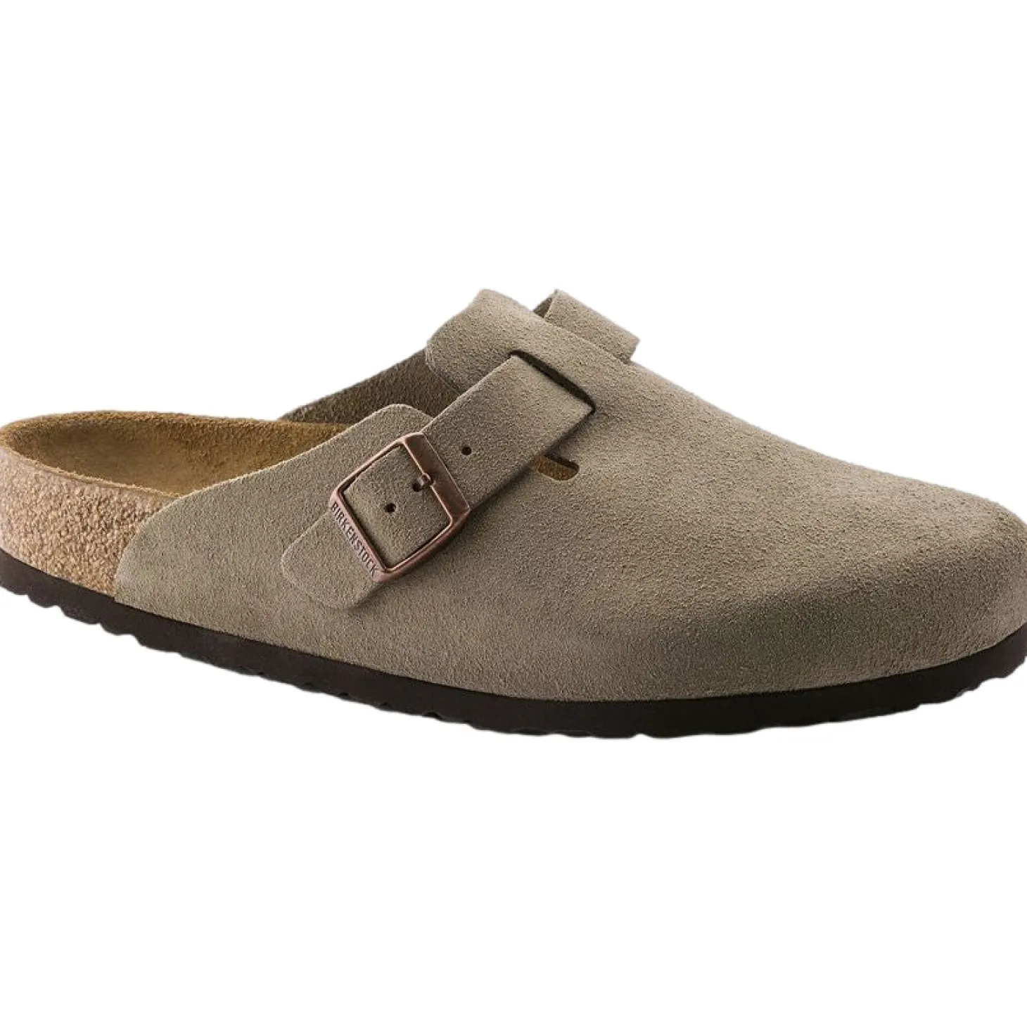 Birkenstock Boston SFB Suede Narrow Taupe Sko Taupe