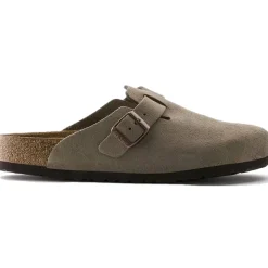 Birkenstock Boston Suede Narrow Taupe Sko Taupe