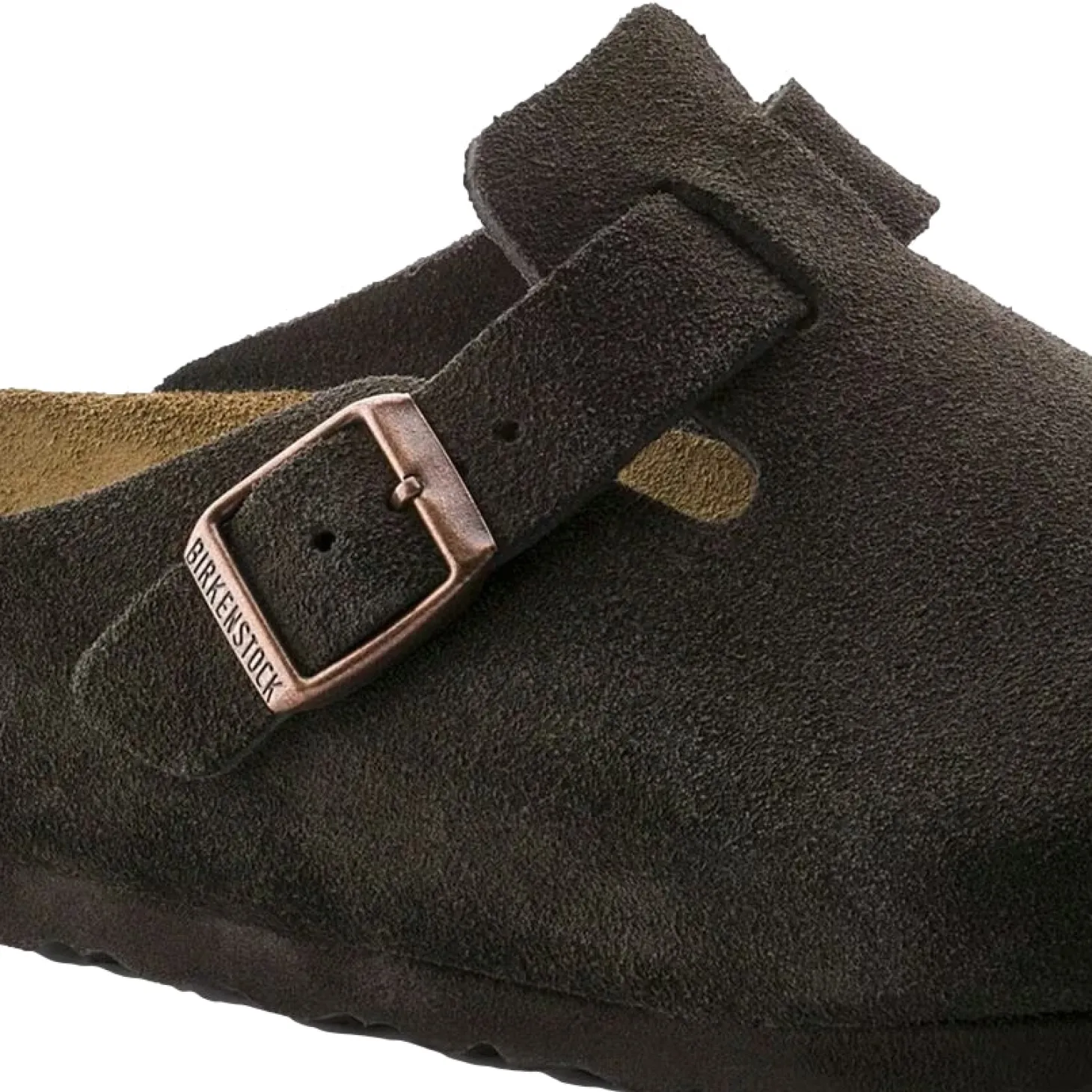 Birkenstock Boston Suede Narrow Mocca Sko Brun