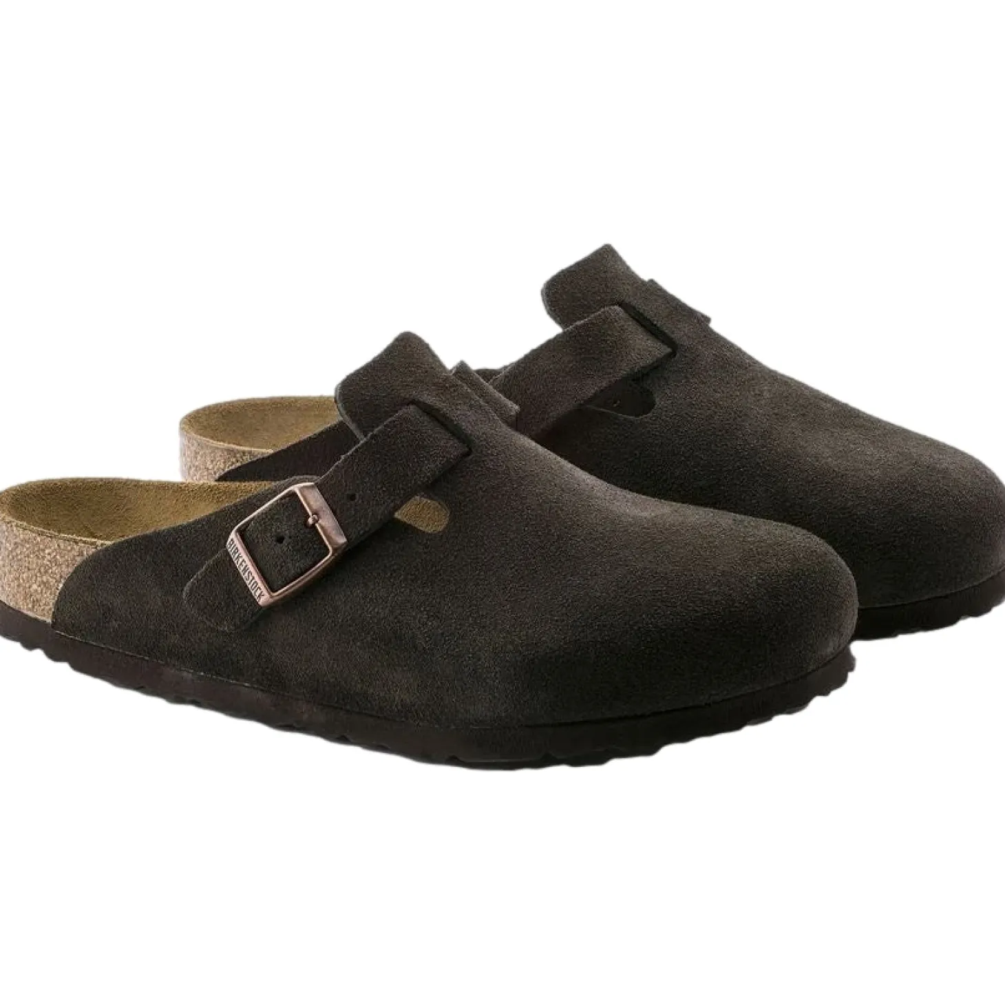 Birkenstock Boston Suede Regular Mocca Sko Brun