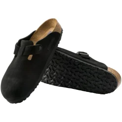 Birkenstock Boston Suede Narrow Black Sko Sort