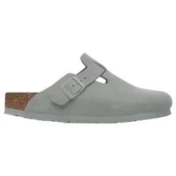 Birkenstock Boston Suede Narrow Pure Sage Sko Gråblå