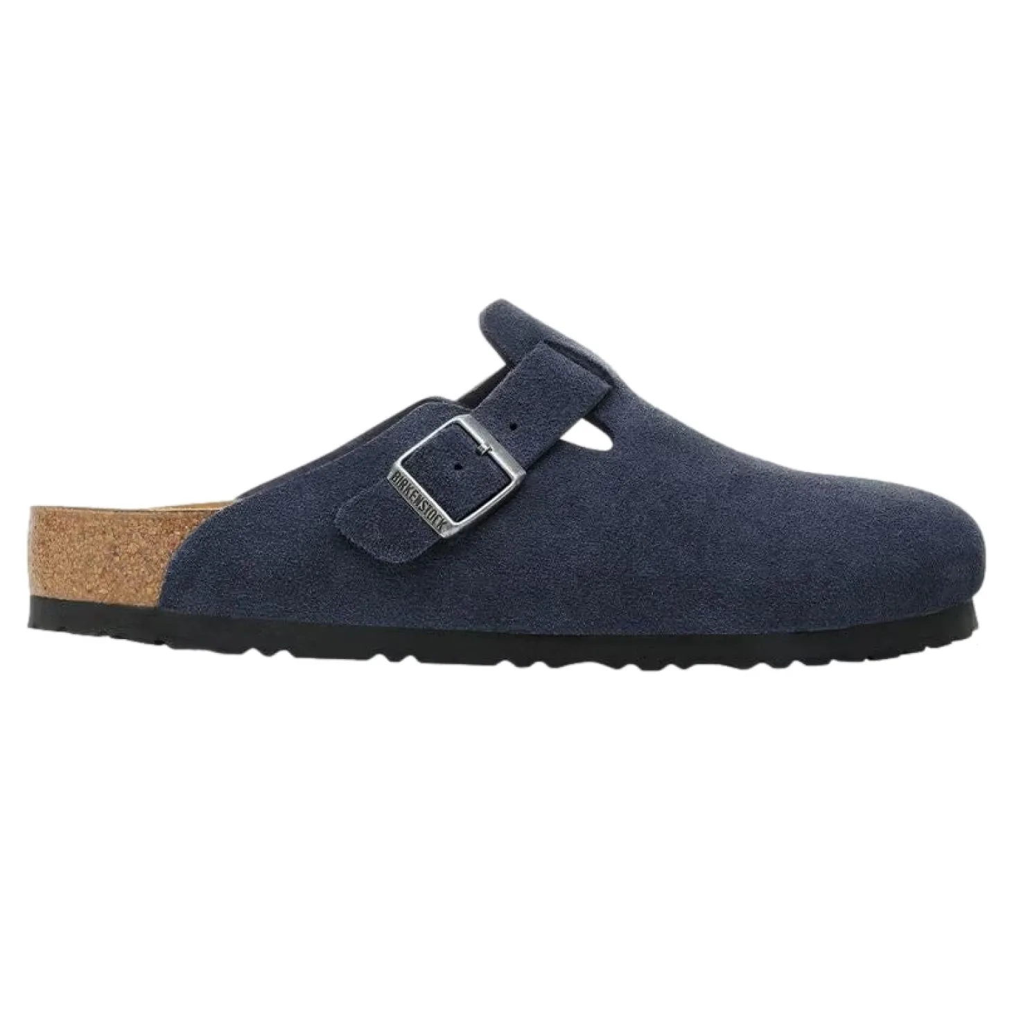 Birkenstock Boston Suede Leather Regular Sko Navy