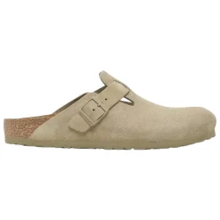 Birkenstock Boston Suede Regular Faded Khaki Sko Khaki