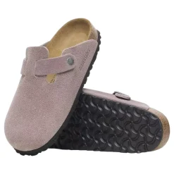 Birkenstock Boston Suede Narrow Faded Purple Sko Lilla/Grå