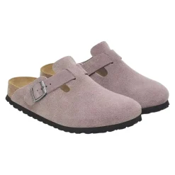 Birkenstock Boston Suede Narrow Faded Purple Sko Lilla/Grå