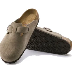 Birkenstock Boston Suede Regular Taupe Sko Taupe