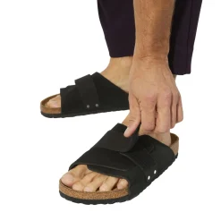 Birkenstock Kyoto Nubuck/Suede Leather Regular Sko Sort