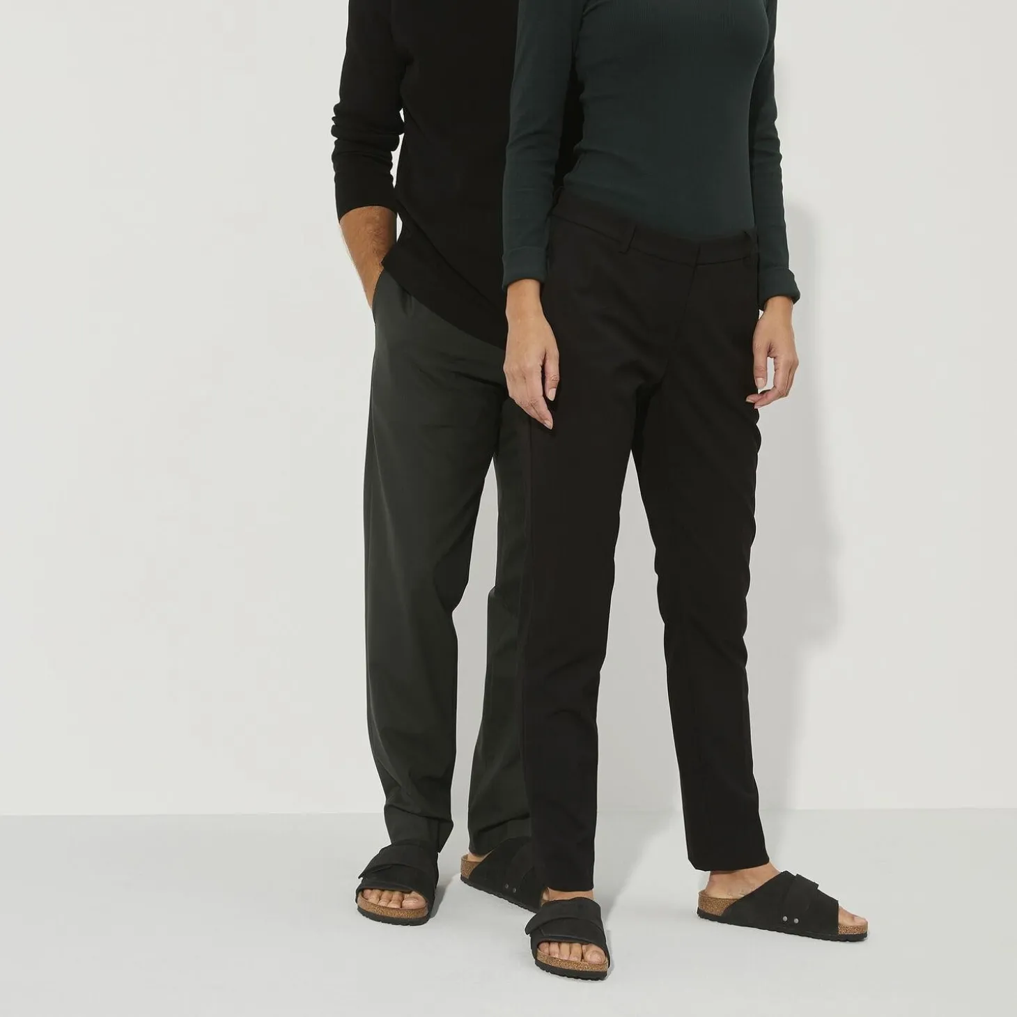 Birkenstock Kyoto Nubuck/Suede Leather Narrow Black Sko Sort