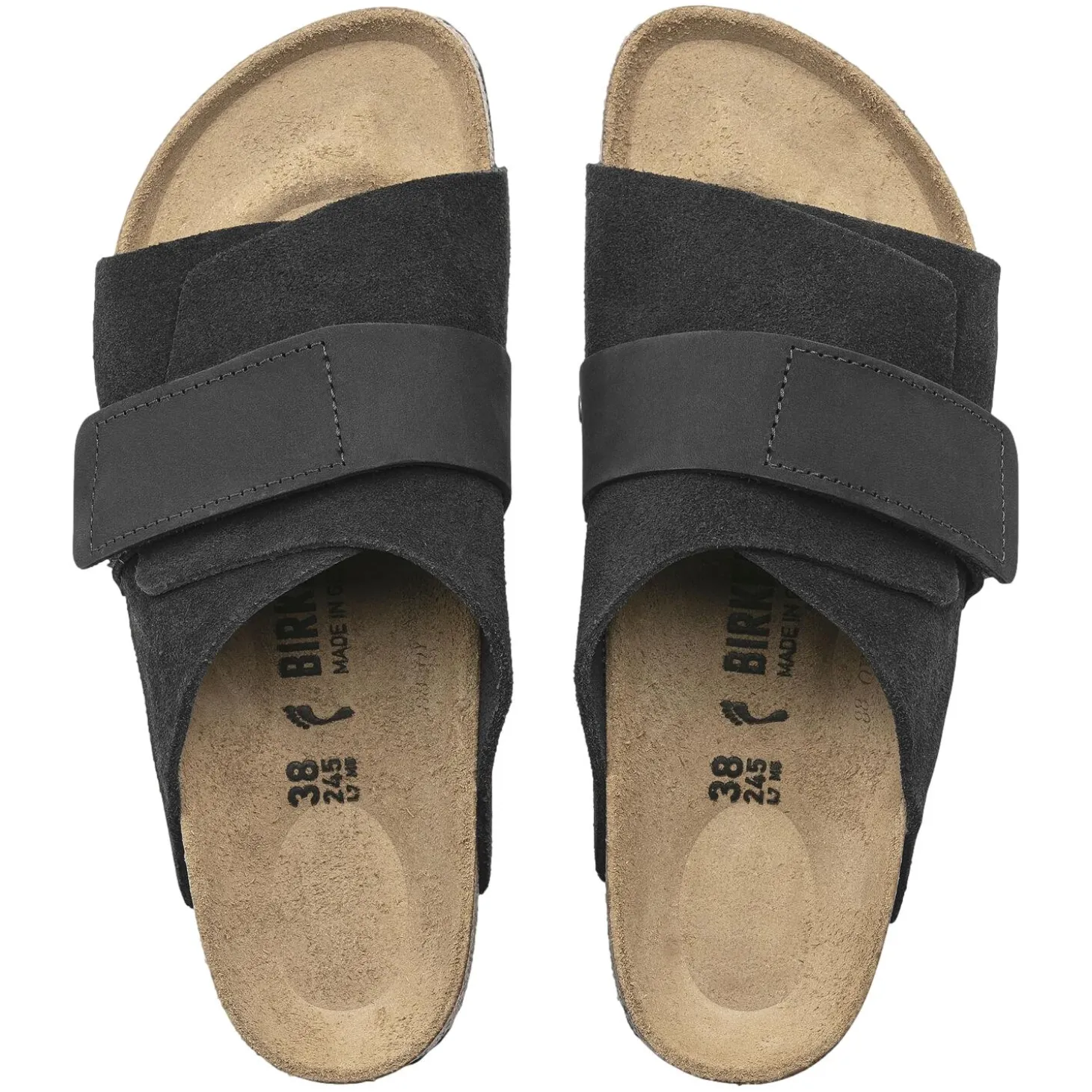 Birkenstock Kyoto Nubuck/Suede Leather Narrow Black Sko Sort