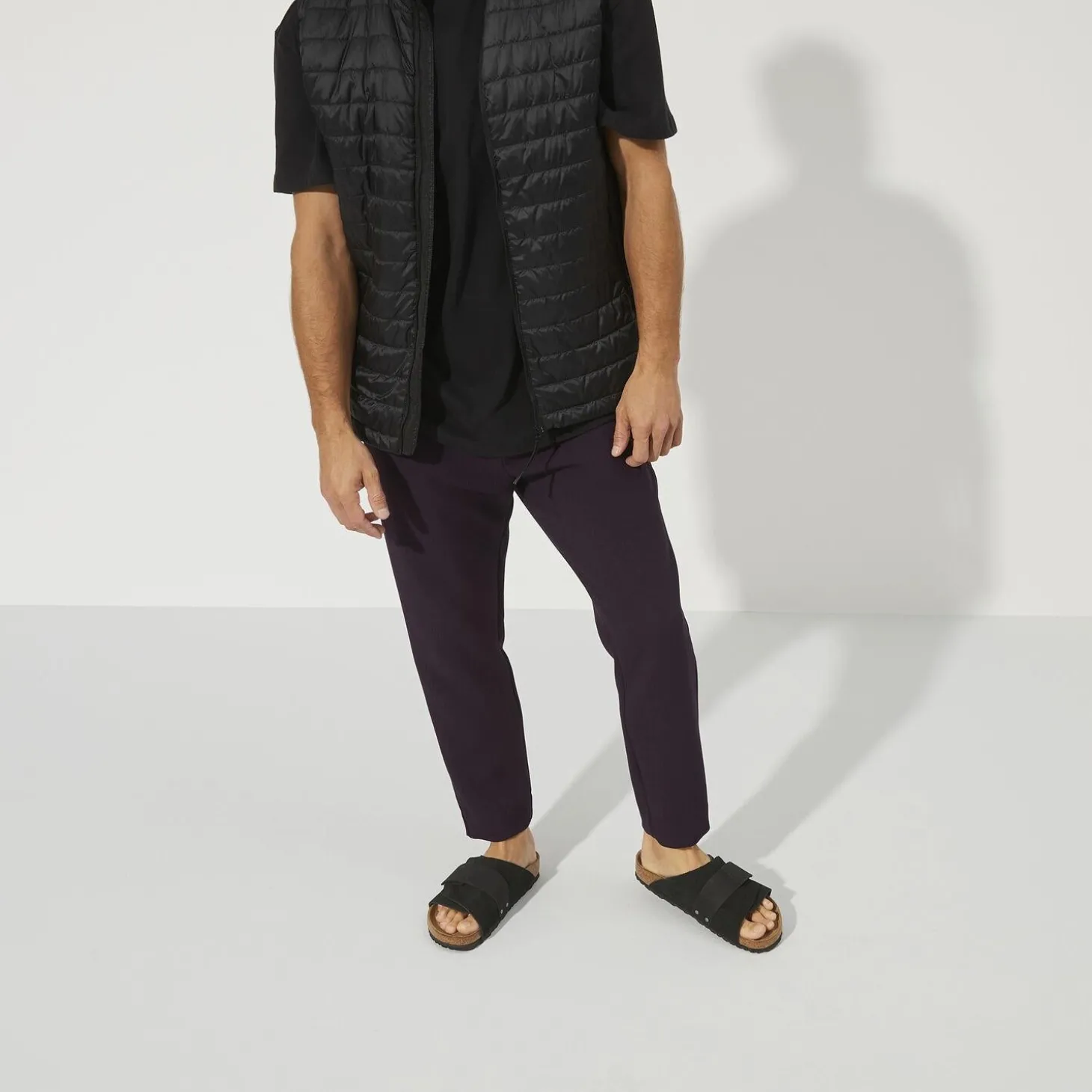 Birkenstock Kyoto Nubuck/Suede Leather Narrow Black Sko Sort