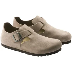 Birkenstock London Suede Regular Taupe Sko Beige
