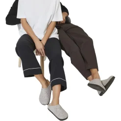 Birkenstock Zermatt Rivet Wool Felt Narrow Sko Lysegrå