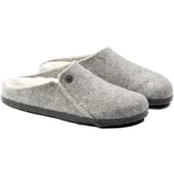 Birkenstock Zermatt Rivet Wool Felt Regular Sko Lysegrå
