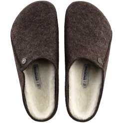 Birkenstock Zermatt Rivet Wool Felt Regular Sko Brun Melert