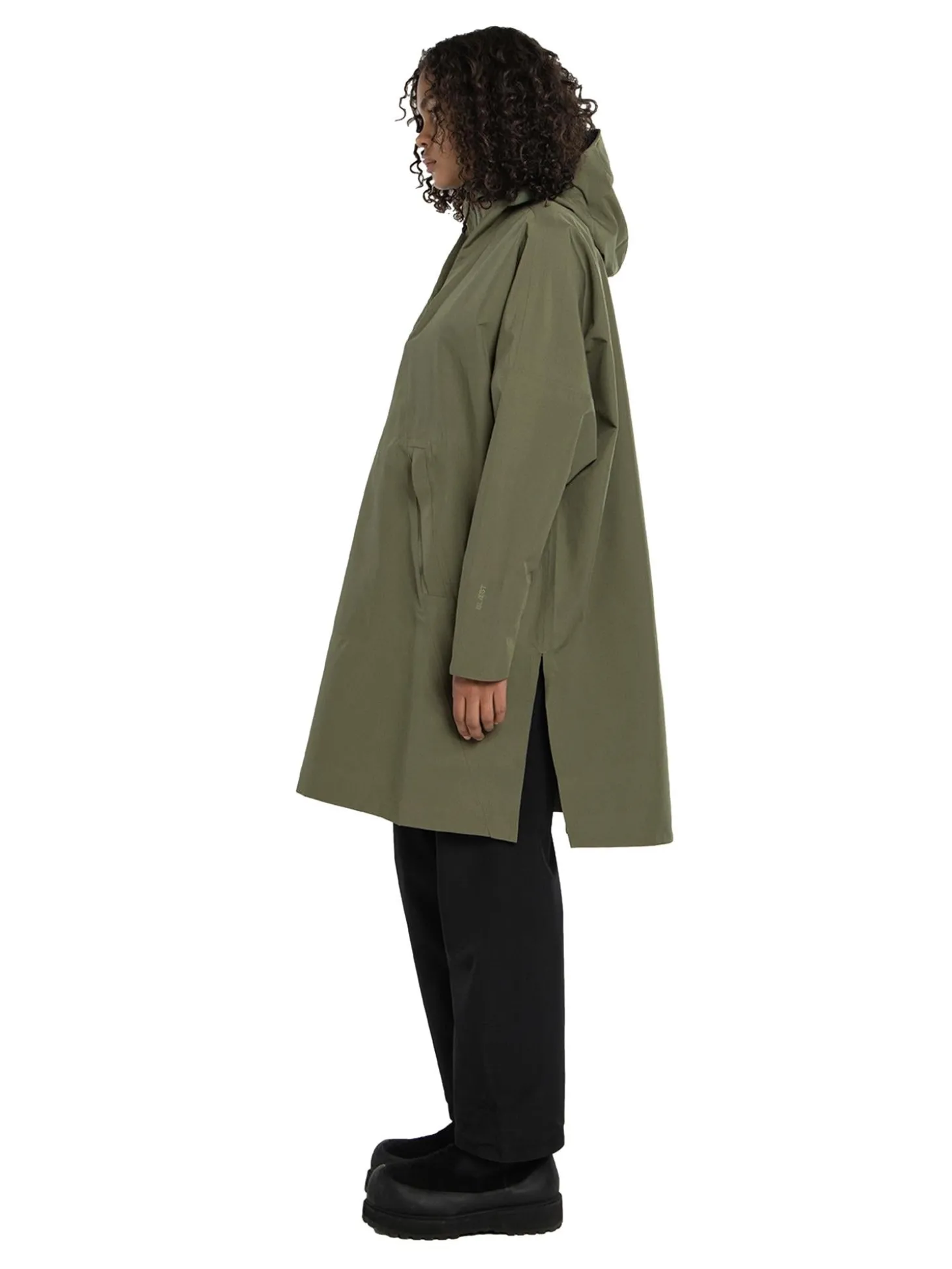 Blæst Aalesund Poncho Grape Leaf Jakke Oliven